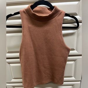 Adorable brown mock turtleneck